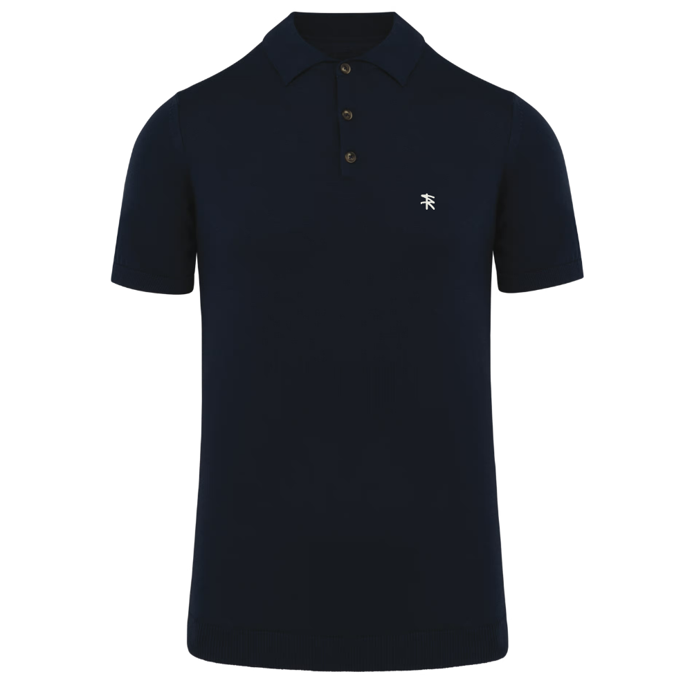 Knitwear Polo - Navy Blue
